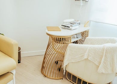 Luxurious treatment area at Brazilian Aesthetics in Dublin, County Dublin, IE with comfortable seating.