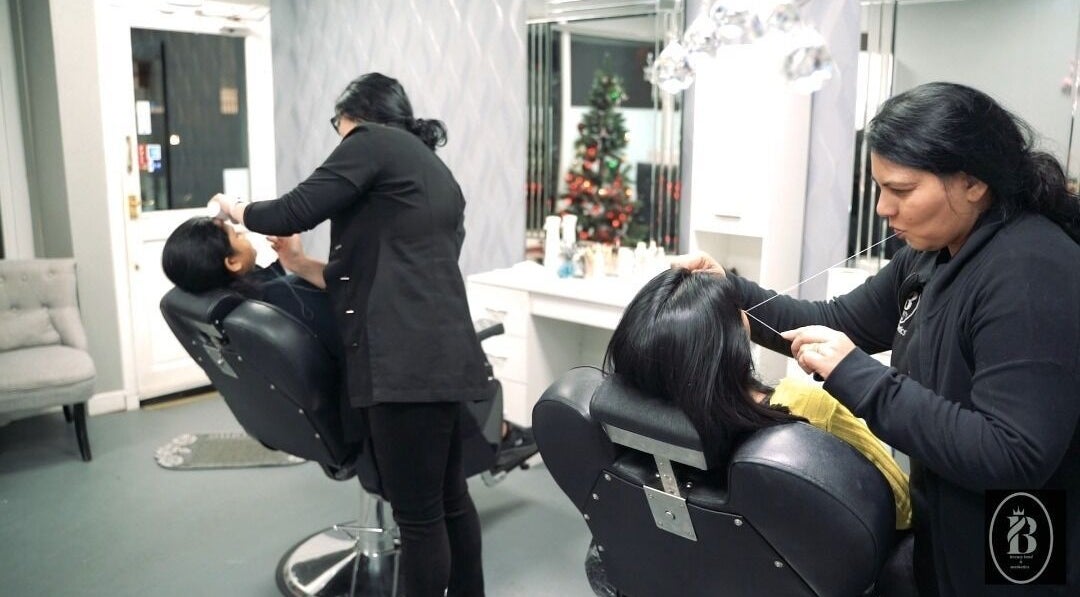 Professional threading service at Beauty Land and Aesthetics, Glasgow, Scotland, GB.