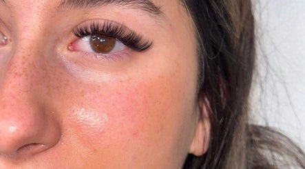 Close-up of eyelash extensions by Makeup & Lashes By Zara Lee in Tralee, County Kerry, IE.