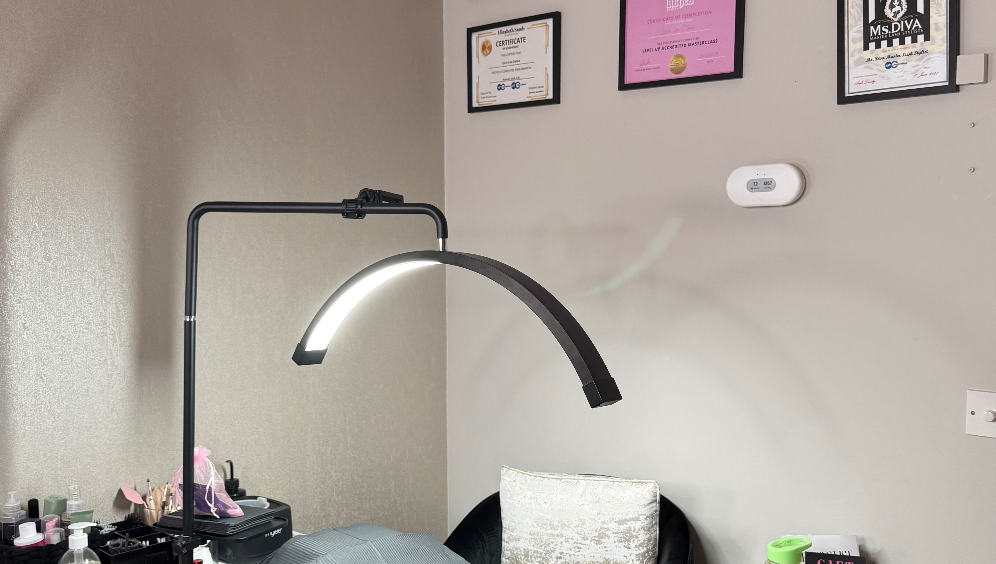 Makeup & Lashes By Zara Lee in Tralee, County Kerry, IE. Elegant setup with lighting and beauty tools.