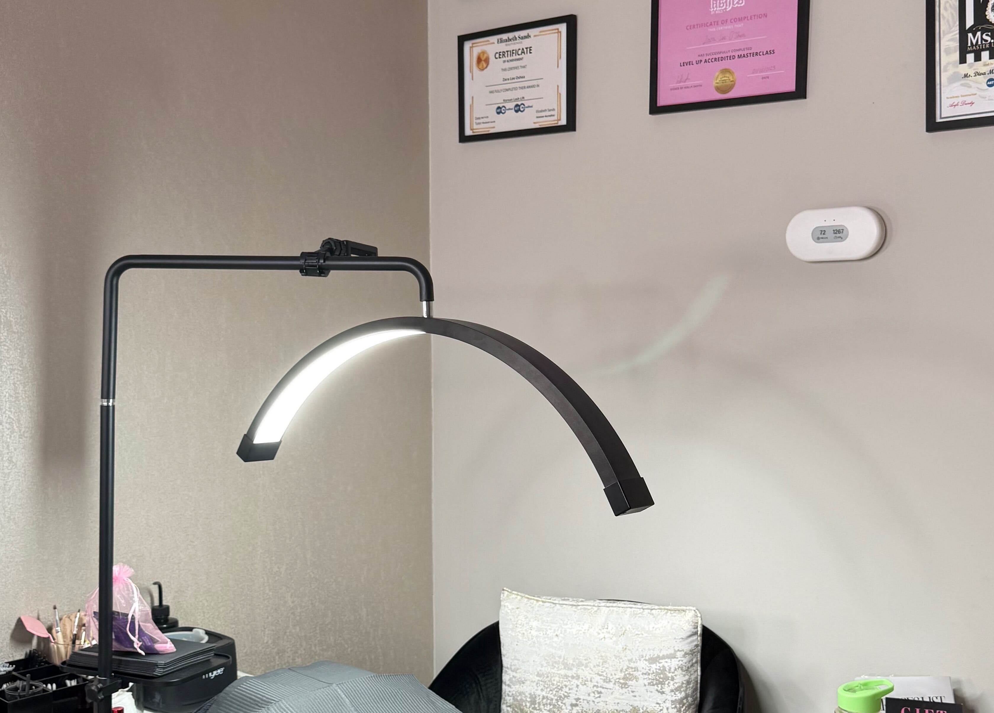 Makeup & Lashes By Zara Lee in Tralee, County Kerry, IE. Elegant setup with lighting and beauty tools.