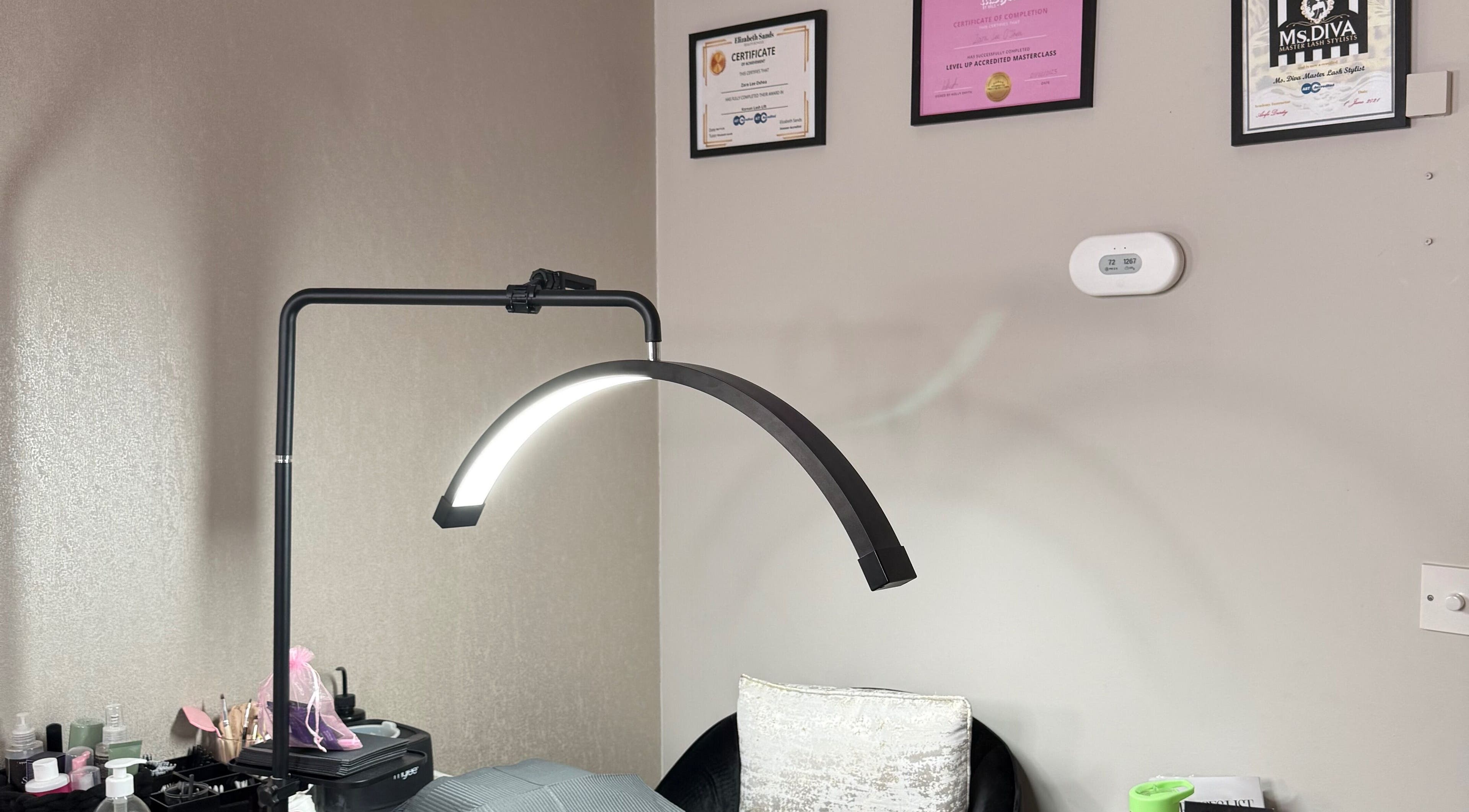 Makeup & Lashes By Zara Lee in Tralee, County Kerry, IE. Elegant setup with lighting and beauty tools.