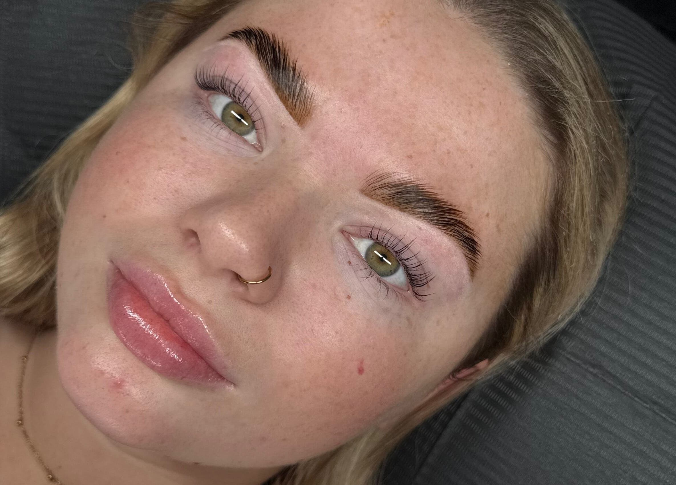 Close-up of styled brows and lashes at Makeup & Lashes By Zara Lee, Tralee, County Kerry, IE.