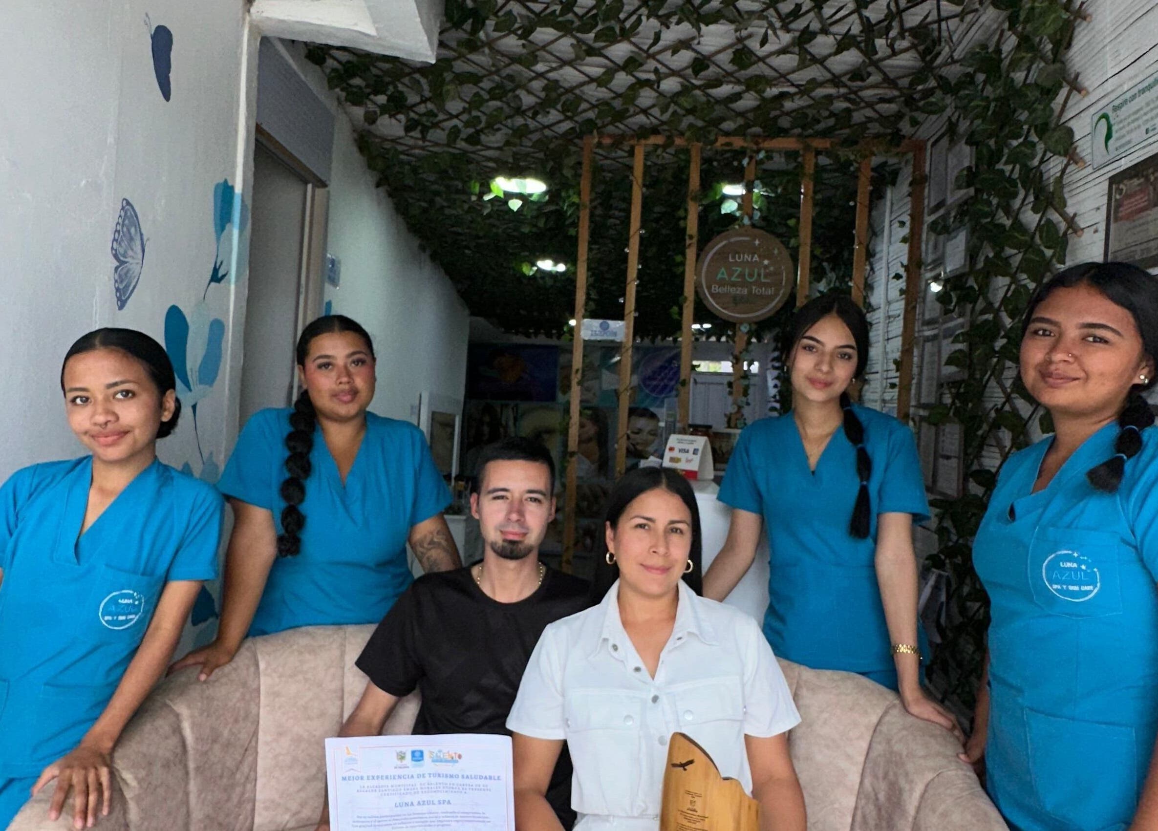Team at Luna Azul Belleza Total By Pilar Prieto, Salento, Quindío, CO, offering wellness services.