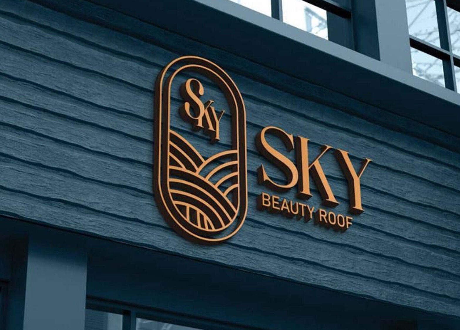 Sky Beauty Roof sign as seen on building facade in Amman, Amman Governorate, JO.