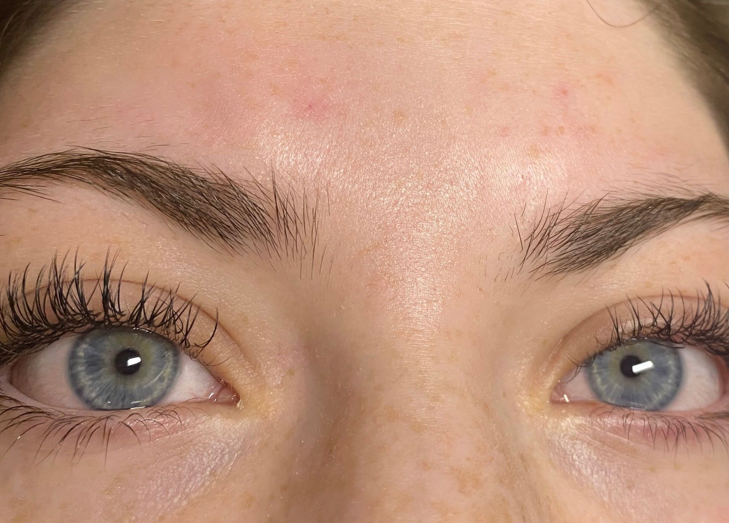 Close-up of styled lashes at Gwen’s Aesthetics, Pembroke, Ontario, CA enhancing eye beauty.