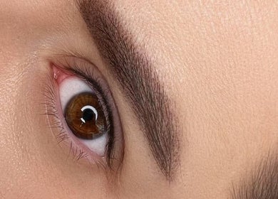 Close-up of expertly shaped eyebrow at Aroma Beauty Palace, Cashmere, Queensland, AU.