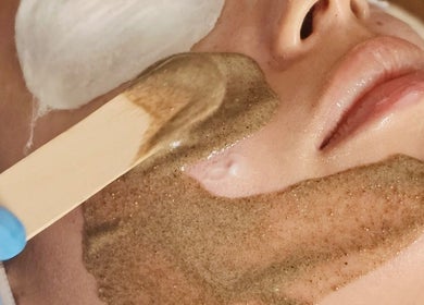 Facial treatment at Adeline Peillet, East of Eden Walthamstow E17, London, England, GB. Enhancing natural glow.