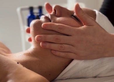 Relaxing facial massage at Adeline Peillet - Home Visit in London, England, GB. Gentle hands providing soothing care.