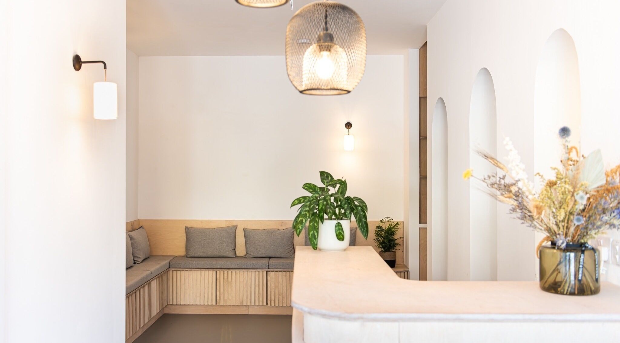 Adeline Peillet at East of Eden - Walthamstow E17 reception in London, England, GB, featuring modern decor.