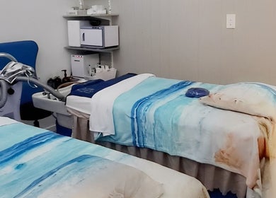 Peaceful therapy beds at Silky Headspa in San Jose, California, US, designed for ultimate relaxation.