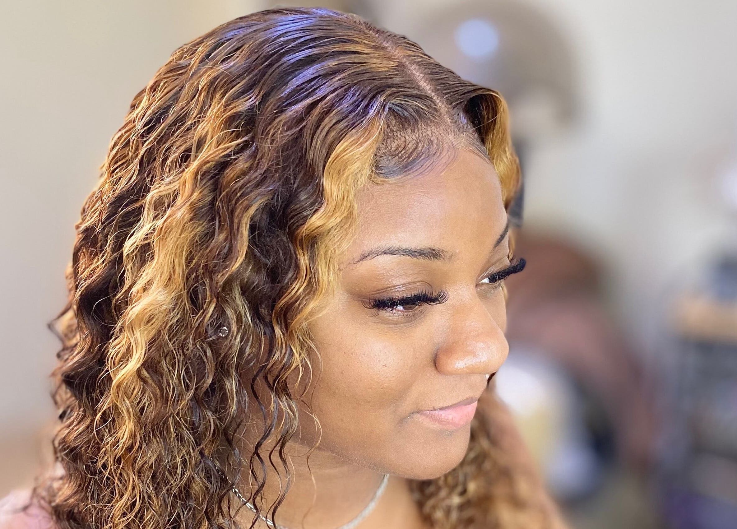 Stylish wavy hairstyle at Haus Of Lisa J, Bridgetown, Saint Michael, BB.