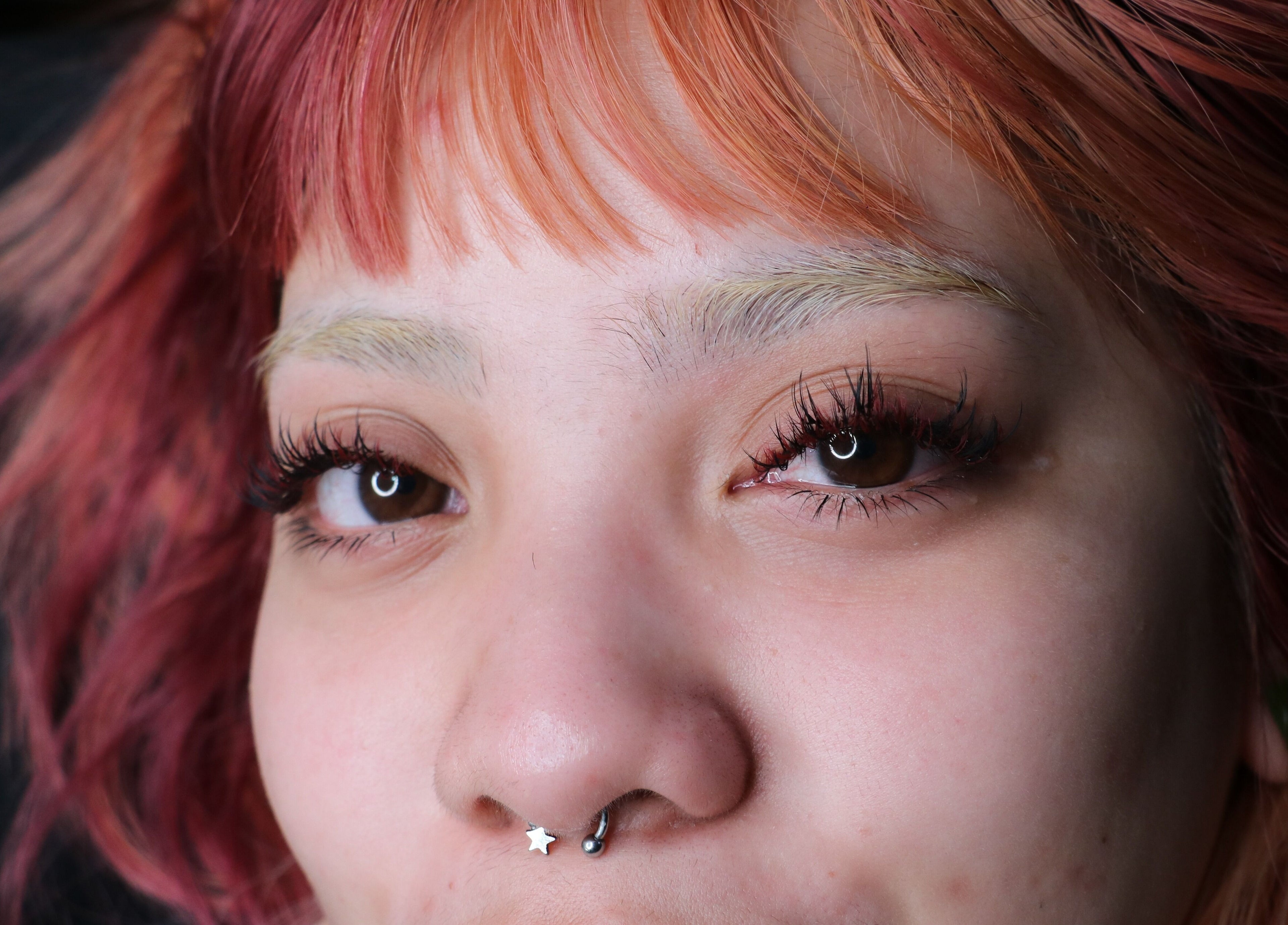 Close-up of styled eyelashes at Enokieyes, Delta, British Columbia, CA showcasing detailed beauty work.