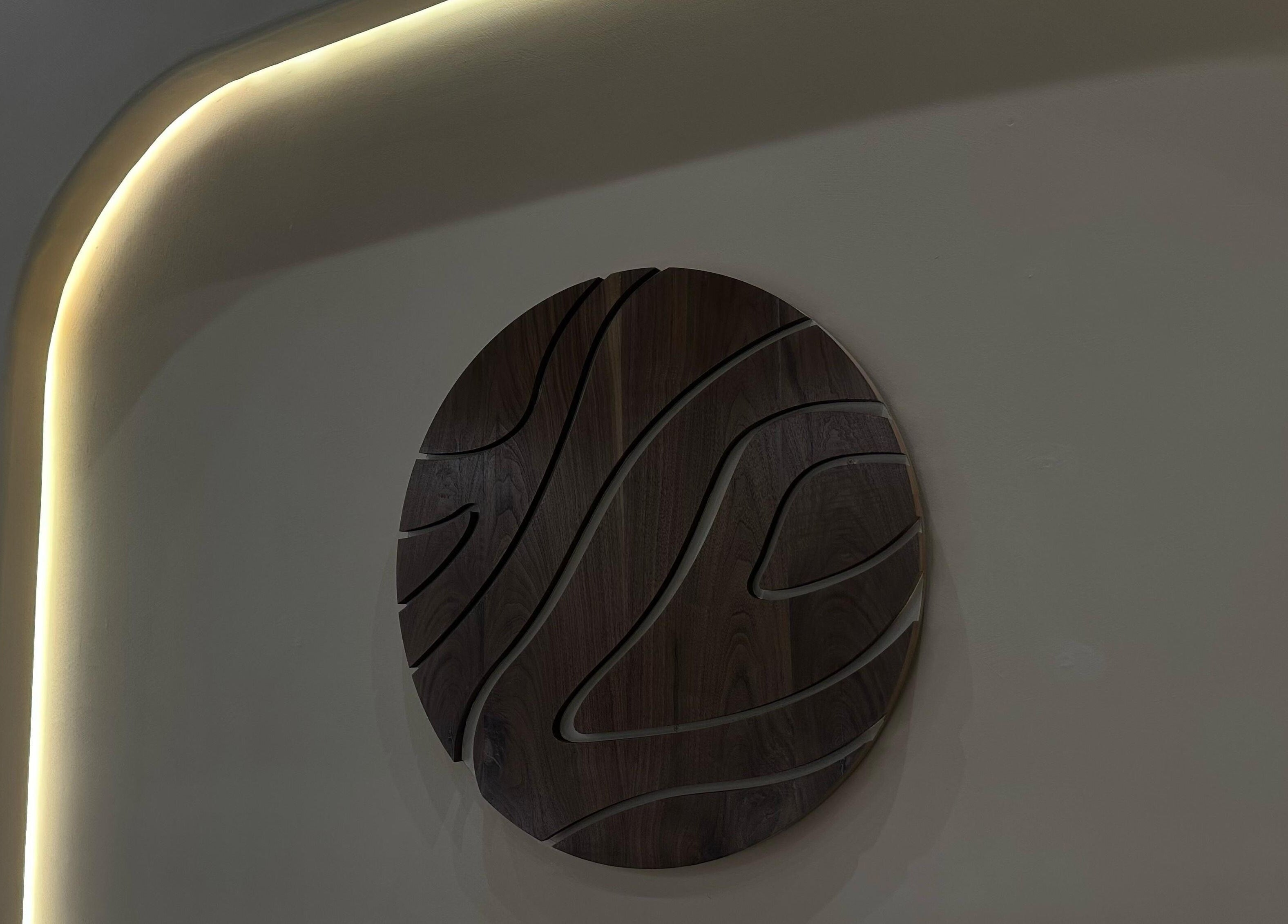 Elegant circular wooden design at Oak Spa, Sharjah, Sharjah, AE, showcasing modern aesthetics.