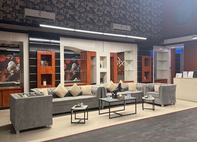 AK SPA lounge area with plush seating, Al Hofuf, Eastern Province, SA.