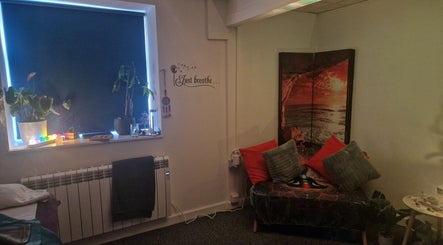 Relaxing room at Massage By Chloe, Southam, England, GB, featuring cozy seating and calming decor.