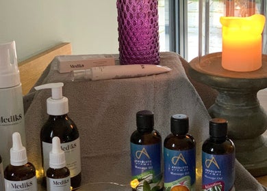 Essential oils and skincare at The Tranquility Skin Barn, Swainsthorpe, England, GB.