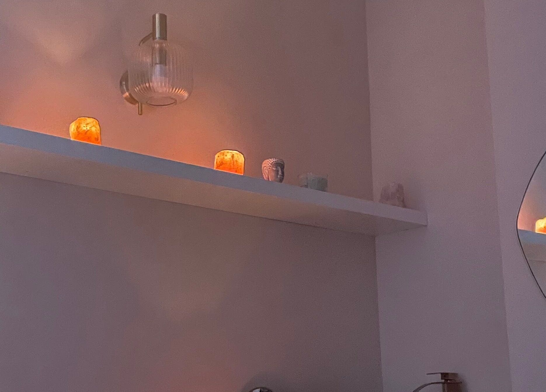 Tranquil decor with soft lights at Peaceful Pamper with Lucy at AC Treatment Rooms, Broadstairs, England, GB.