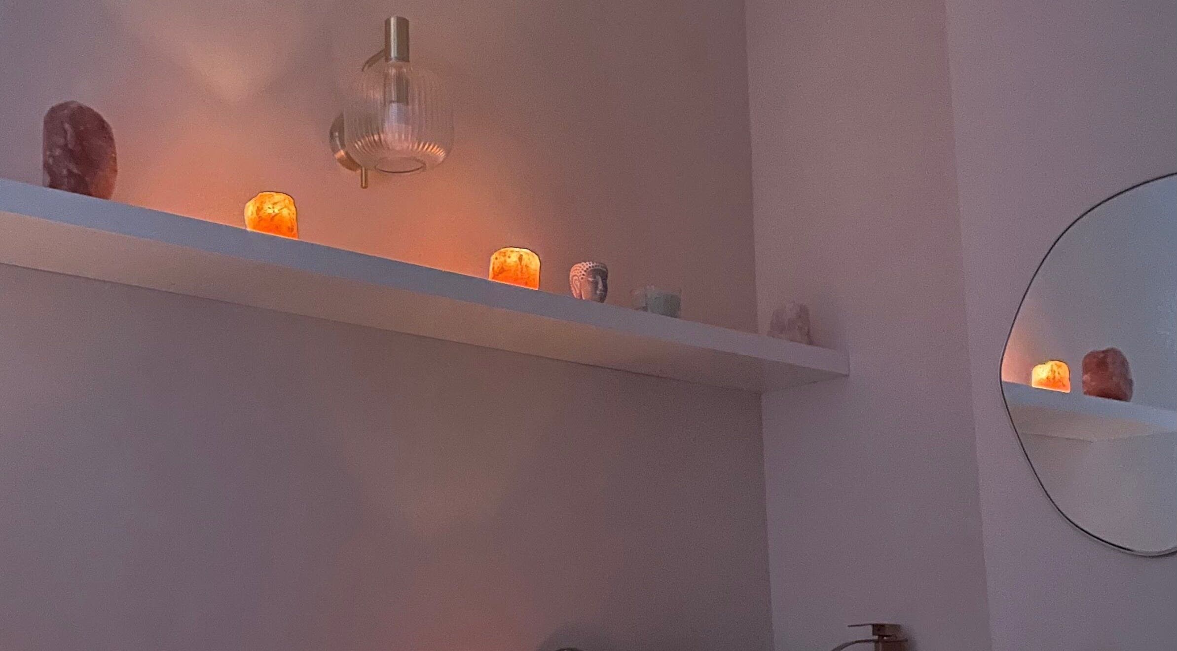 Tranquil decor with soft lights at Peaceful Pamper with Lucy at AC Treatment Rooms, Broadstairs, England, GB.