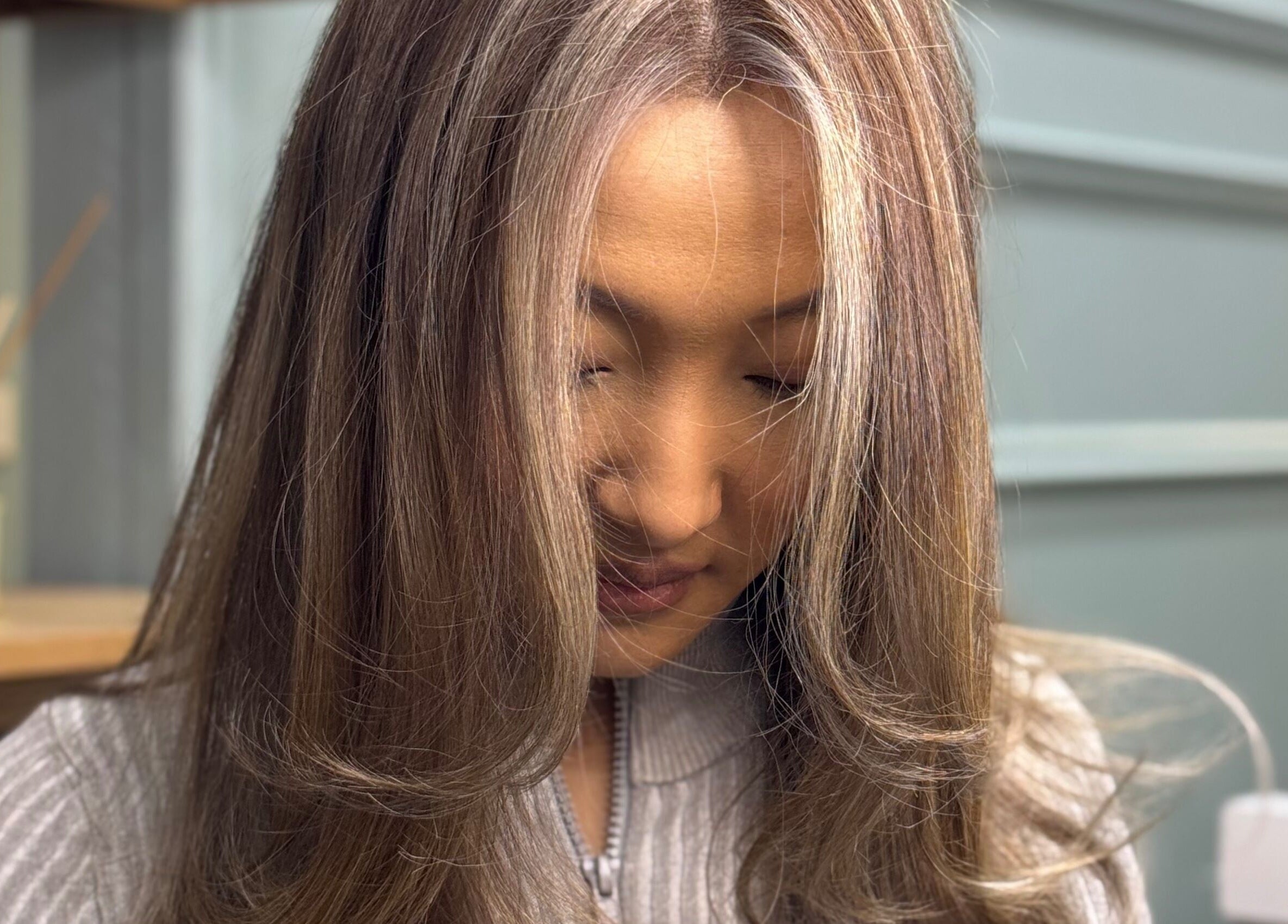 A person with beautifully styled hair at Hair Majesty, Riverton, Western Australia, AU.