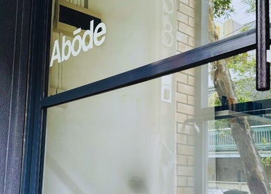 Abōde entrance with glass door in Sydney, New South Wales, AU.