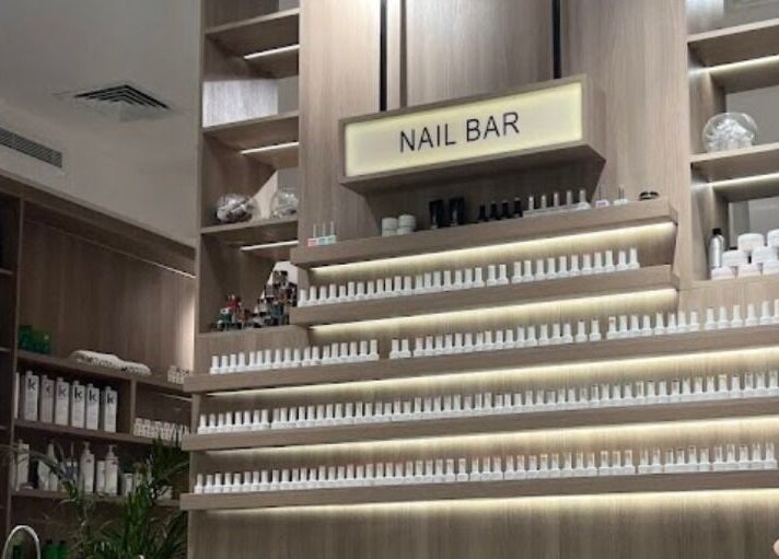Stylish nail bar at Lola Ley | صالون لولالي in Riyadh, Riyadh Province, SA with a modern product display.