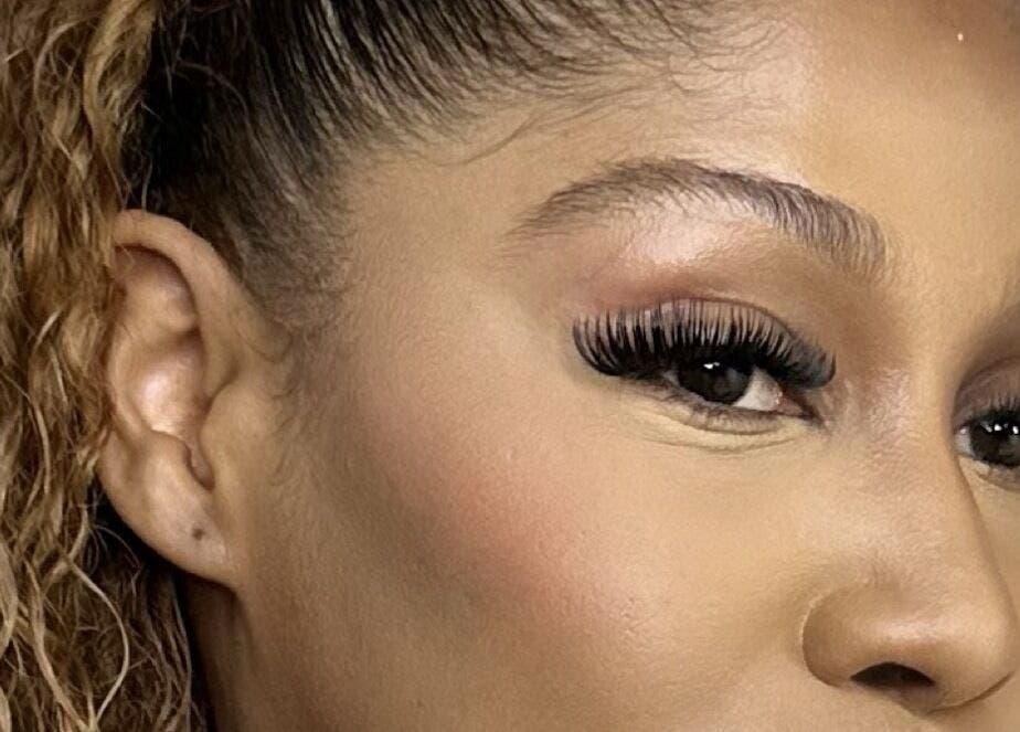 Closeup of elegant eyelashes provided by Fairy Lashes, Cape Town, Western Cape, ZA.