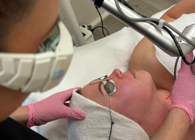Laser treatment session at Mira Skin in Warrnambool, Victoria, AU, highlighting advanced skincare techniques.
