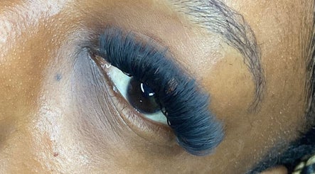 Close-up of eyelash extensions at PrettyPlease Studio, Bridgetown, Saint Michael, BB.