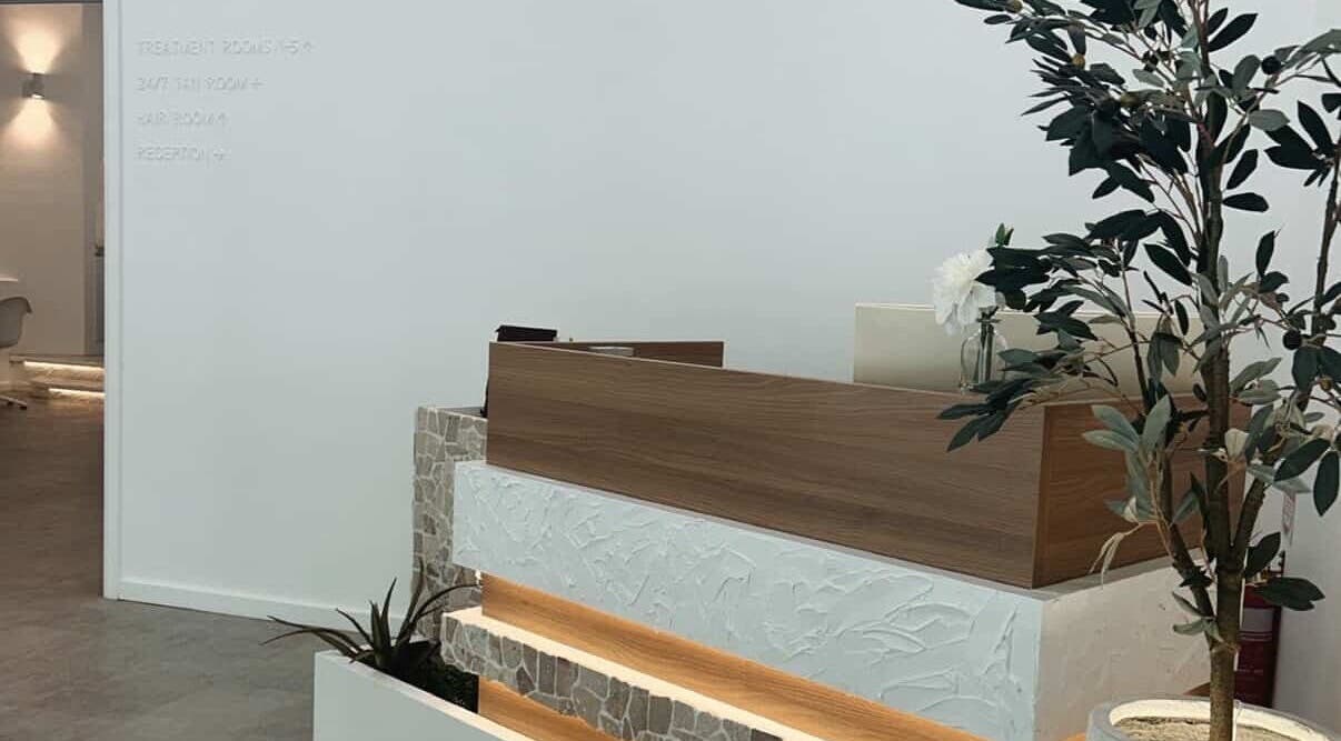 Elegant reception area at CBD - The Allure Body Contouring, Adelaide, South Australia, AU.