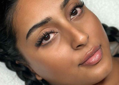 Close-up of beautiful eyelash extensions at Heavenly Beauty Co. in Rochedale, Queensland, AU.
