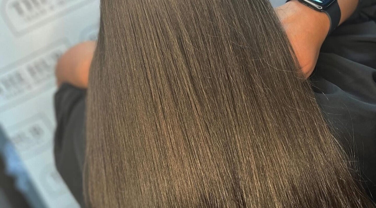 Smooth, shiny hair at The Hub Hair and Beauty, Sunderland, England, GB.