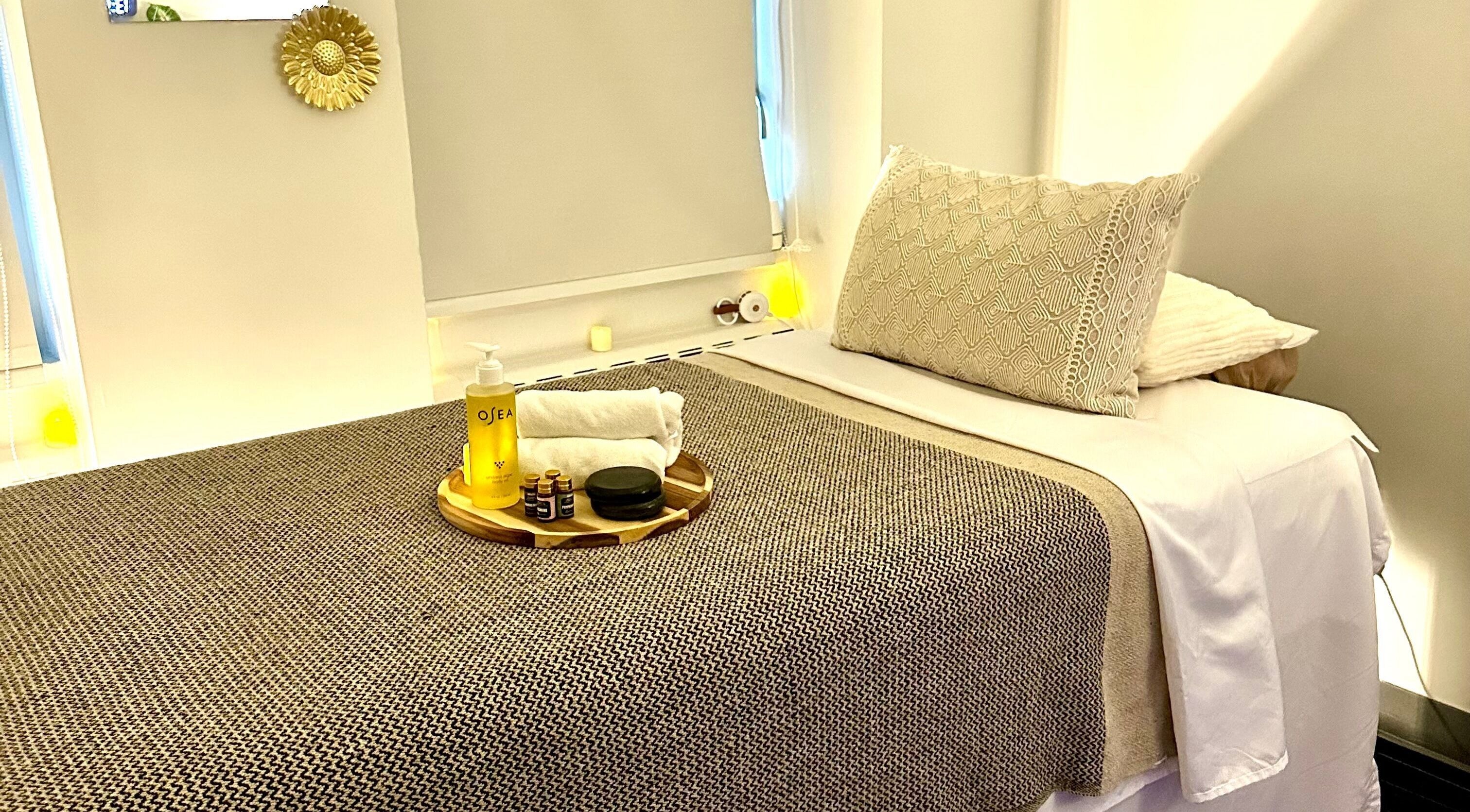 Tranquil massage room at Union Thai Spa with cozy bed, located in New York, New York, US.