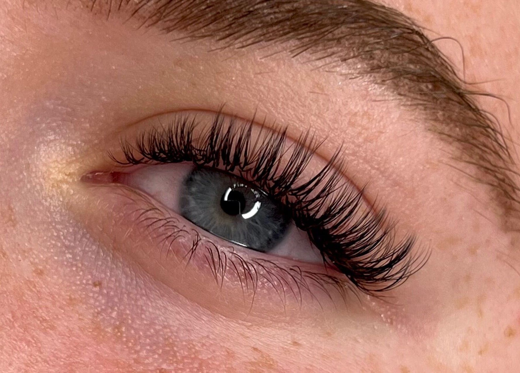 Close-up of eyelash extensions at Hasana in Griffith, Australian Capital Territory, AU.