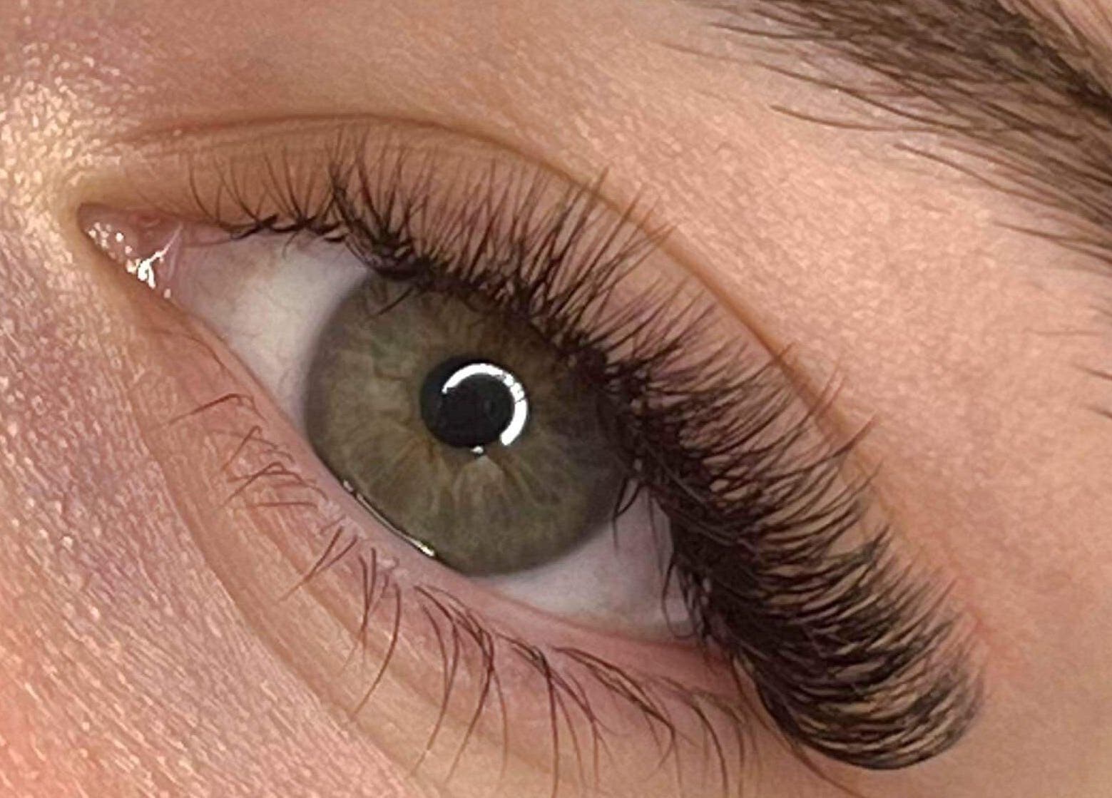 Close-up of expertly styled eyelashes at Hasana, Griffith, Australian Capital Territory, AU.