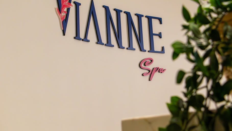 Elegant Vianne Spa sign at Muscat, Muscat Governorate, OM, surrounded by greenery.