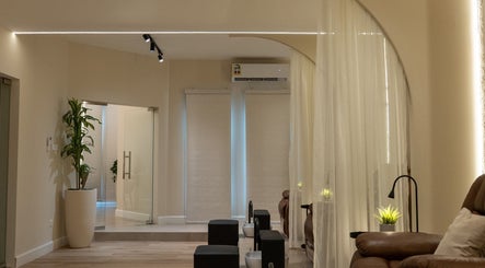 Peaceful lounge at Vianne Spa, Muscat, Muscat Governorate, OM, showcasing serene seating and ambient lighting.
