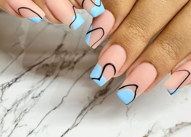 Stylish pastel nail art at Thee Nail Plugk, Cape Town, Western Cape, ZA, showcasing a creative design.