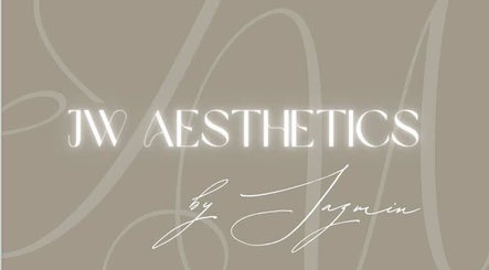 Elegant JW Aesthetics logo on a stylish background, located in Welham Green, England, GB.