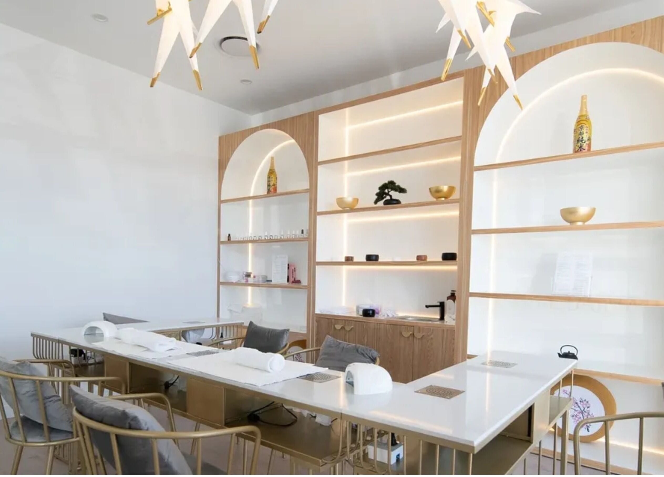 Serene interior of Mada Sora Spa in Rural View, Queensland, featuring a minimalist design with luxurious decor.