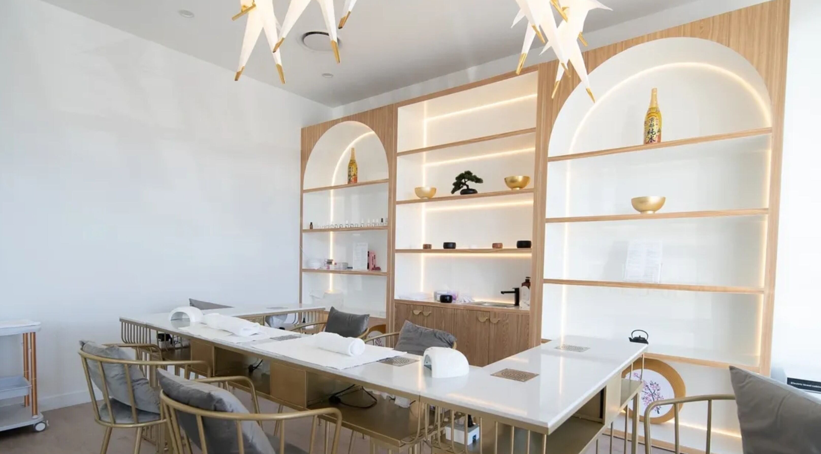 Serene interior of Mada Sora Spa in Rural View, Queensland, featuring a minimalist design with luxurious decor.