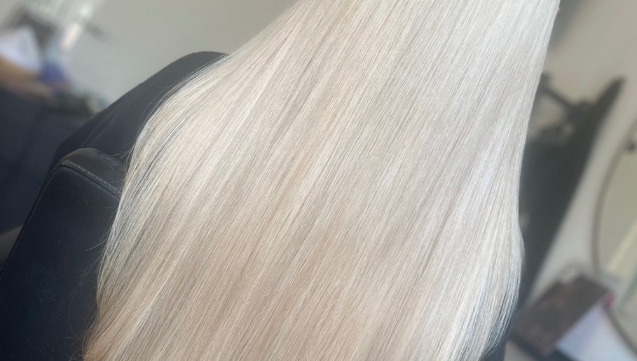 Smooth blonde hair styled at Luxury Locks by Steph in Altofts, England, GB.