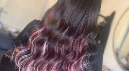 Vibrantly colored wavy hair styled at Luxury Locks by Steph in Altofts, England, GB.
