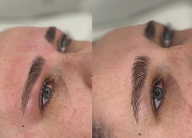 Expert eyebrow waxing results at The Waxing Room, Pencoed, Wales, GB, showcasing flawless brow shaping.