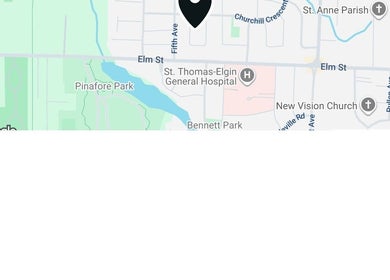 Map showing Solis Vita Spa.Michelle location in St. Thomas, Ontario, CA near local parks and amenities.