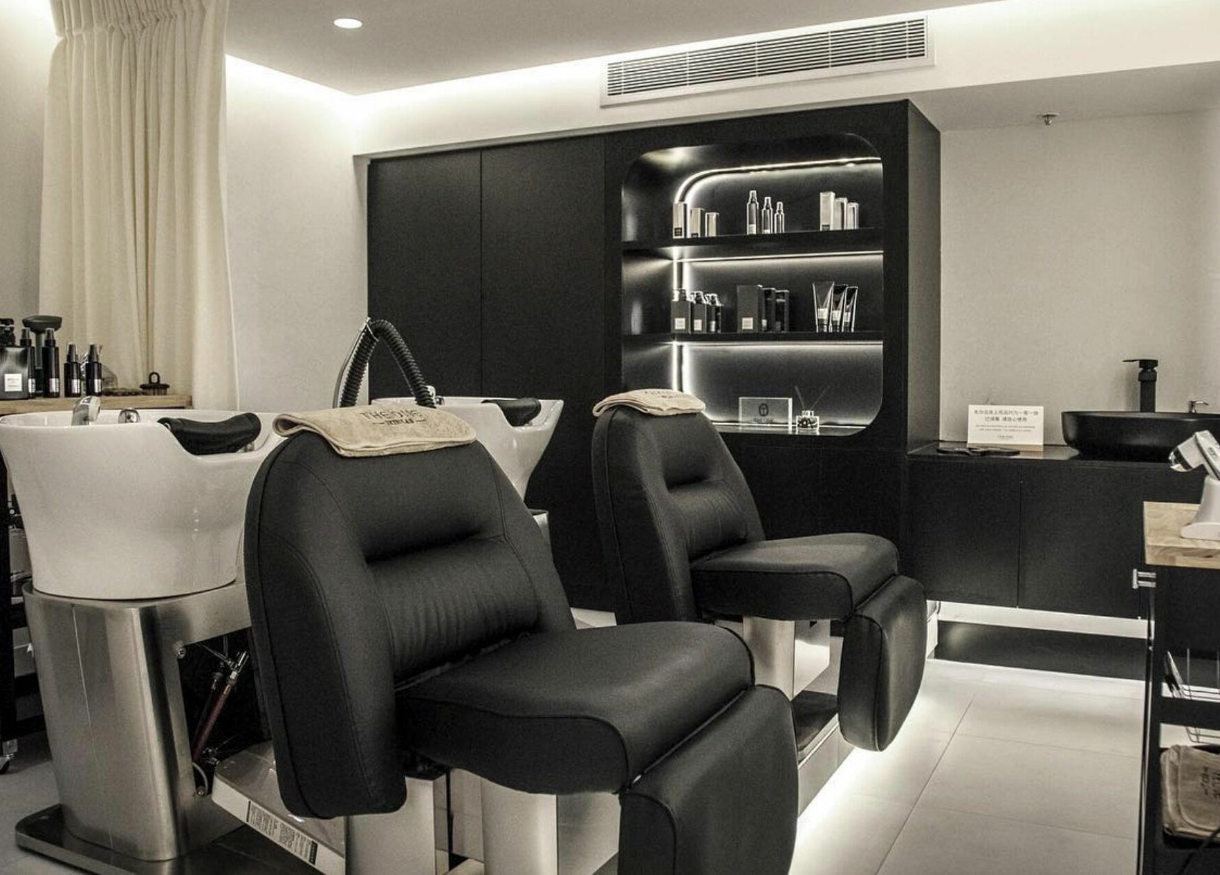 Luxurious treatment chairs at The One Skin Lab - QVB, Sydney, New South Wales, AU showcasing premium beauty services.
