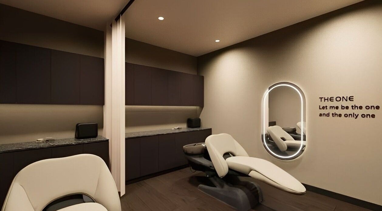 Relaxing treatment room at The One Skin Lab - Parramatta with modern amenities in Parramatta, New South Wales, AU.