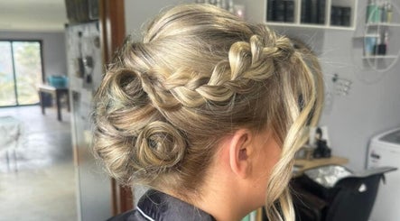 Intricate braided hairstyle at Zo's Hidden Hair & Beauty in Ranelagh, Tasmania, AU.