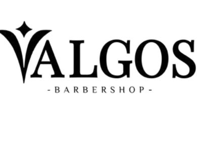 Valgos Barbershop logo showcases sleek design, located in Rawang, Selangor, MY.