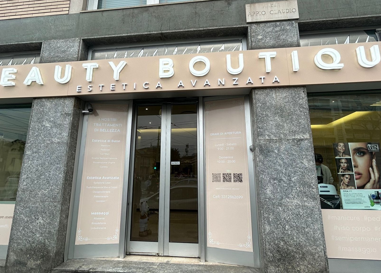 Ingresso di Beauty Boutique & Estetica Avanzata a Milano, Lombardia, IT.